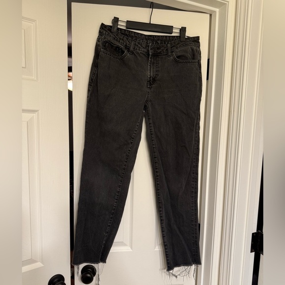 7 For All Man Kind Black Jeans Size 4 Boyfriend Fit - Picture 1 of 7